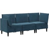  Komplet pohištva za dnevno sobo z blazino 3 pcs Modra Žamet, (5000283110) | Shoptok.si