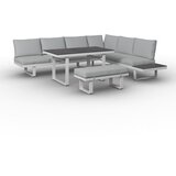 Bessagi Garden Jedilna Lounge Garnitura Leandra, Bela, 4-Delno | Shoptok.si