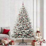 vidaXL Umjetno božićno drvce s rasvjetom i setom kuglica Zelena 240 cm | shoptok.hr