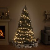  60-dijelni set božićnih kuglica s vrhom 150 LED bijelo-sivi | shoptok.hr