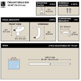 Umbra Jeklena karnisa 76 - 213 cm z nastavljivo dolžino Twilight – | Shoptok.si