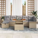 vidaXL Set od 8 dijelova vrtne sofe s jastučićima bež poly rattan | shoptok.hr