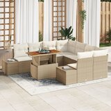 vidaXL set vrtnih sofa Set od 9 Bež Poli ratan 4-sjedalni vanjski kauč Cijene