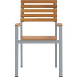 vidaXL Stacking vrtne stolice 6 kom Solidno drvo akacija i metal | shoptok.hr