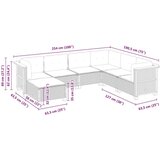  7-dijelni set vrtnih sofa sivi od poliratana | shoptok.hr