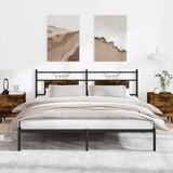 vidaXL Posteljni okvir brez vzmetnice hrast 160x200 cm inženirski les Cene