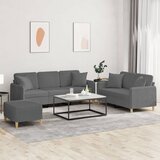  3-dijelni set sofa s jastucima tamnosivi od tkanine Cijene