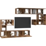 vidaXL Set TV komoda 8 pcs Staro drvo Srednja 30.5 x 30 x 30 cm | shoptok.hr