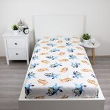Jerry Fabrics Bela napenjalna enojna bombažna otroška rjuha 90x200 cm Bluey – | Shoptok.si