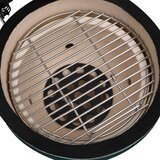  2-u-1 roštilj s pušnicom Kamado keramički 56 cm zeleni | shoptok.hr