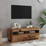TV ormarić LED boja drva 100x35x40 cm konstruirano drvo | shoptok.hr