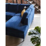 Miuform Temno modra žametna raztegljiva kotna sedežna garnitura (desni kot) Lofty Lilly – | Shoptok.si