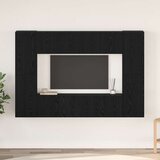 vidaXL Komplet TV omaric s polico 8 pcs Črni hrast 181 x 30 x 120 cm | Shoptok.si