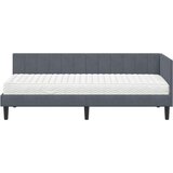  Kutni krevetni okvir s madracem 2 kom. Tamnosiva 80 x 200 cm | Shoptok.si