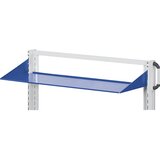 ANKE Odlagalna polica z nastavitvijo nagiba, obešalna kotnika zgoraj, širina 1250 mm, globina 250 mm, modre barve | Shoptok.si