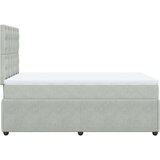 vidaXL Krevet s oprugama i madracem svjetlosivi 120x190 cm baršunasti | shoptok.hr
