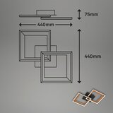 Lesnina XXXL Brilo - LED prigušiva nadometni luster FRAME 2xLED/11W/230V | Eponuda.com