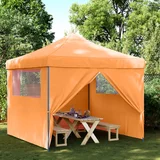 vidaXL Sklopivi prigodni šator za zabave s 4 bočna zida narančasta