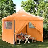 vidaXL Zložljivi pop-up šotor za zabave 4 stranice oranžna | Shoptok.si
