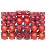  Set božićnih kuglica 100 komada 3/4/6 cm crveni | shoptok.hr