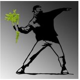 Wallity zidna dekoracija Moss-Flower Gang, 70x69cm, Crna | ePonuda.com