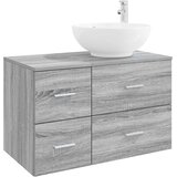  Set namještaja za kupaonicu 2 kom. Siva Sonoma 49,5 x 44,5 x 80 cm | shoptok.hr