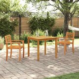  Vrtni set za objed 3 kom. Smeđa Čvrsto drvo akacije 85 x 85 x 75 cm | Shoptok.si