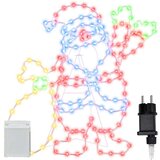 vidaXL Luči Božiček med 168 LED večbarvno 58.5 x 60 x 1.3 cm elezo | Shoptok.si