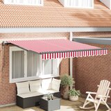  Skrovita tenda Crvena i bijela 350 x 250 cm Tkanina i Aluminij | shoptok.hr