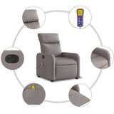 vidaXL Električni masažni naslonjač od tkanine smeđesivi | shoptok.hr