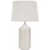 Mauro Ferretti Bijela stolna lampa keramička s tekstilnim sjenilom (visina 47 cm) Point –
