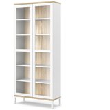 Tvilum Bijela/u prirodnoj boji vitrina u dekoru hrasta 89x203x36 cm Roomers – | shoptok.hr