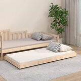 vidaXL Posteljni okvir 75x190 cm trdna borovina Cene