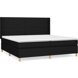  Box spring postelja z vzmetnico črn 200x200 cm blago, (20894905) | Shoptok.si
