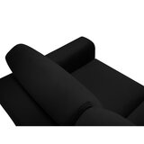 Cosmopolitan Design Crna baršunasti sklopiva/s prostorom za odlaganje sofa 235 cm Kyoto – | shoptok.hr