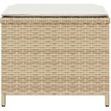  Vrtni taburei s jastucima 4 kom bež 41x41x36 cm od poliratana | shoptok.hr