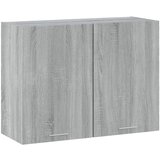 vidaXL Viseča omarica siva sonoma 80x31x60 cm konstruiran les Cene