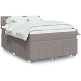 vidaXL Box spring postelja z vzmetnico taupe 160x200 cm blago, (21306760) | Shoptok.si
