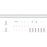 Mini set za klizna vrata ormarića ugljični čelik bijeli 183 cm | shoptok.hr