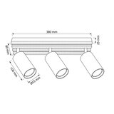  Brilagi - Stropno spot svetlo SELE WOOD 3xGU10/30W/230V bela/drvo | Eponuda.com