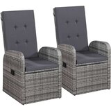  3-dijelni vrtni blagovaonski set s jastucima sivi | shoptok.hr