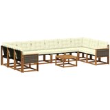  Set vanjskih sofa 11 kom. Prirodna i krem | shoptok.hr