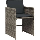 vidaXL 9-dijelni set za objedovanje u bašti s jastučićima siva Poli Ratan | shoptok.hr
