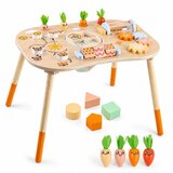 Kinder Home Dečiji aktivni sto montesori igraonica 6 u 1, puno drvo ( HL001 ) u