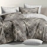 Siva posteljina sa apstraktnim linijama – Modern Geometry bračna posteljina 200x220 Cene