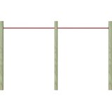  Prečke za prevrtanje 2 kom 125 cm čelične crvene | shoptok.hr