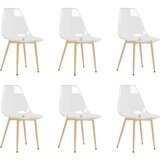Maison Chic Jedilni stoli - Vzorci stoli 6 kosov transparentni PET A1406, (22031034) | Shoptok.si
