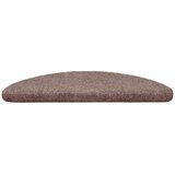  Prostirke za stepenice, samoljepljive, 15 kom, 56x17x3 cm, svijetlosmeđe, poluokrugle | shoptok.hr
