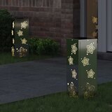  Solarna LED svjetlost za stazu 2 pcs Topla bijela Cinkani čelik | shoptok.hr