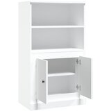  Visoka komoda bijela 60 x 35,5 x 103,5 cm od konstruiranog drva | shoptok.hr